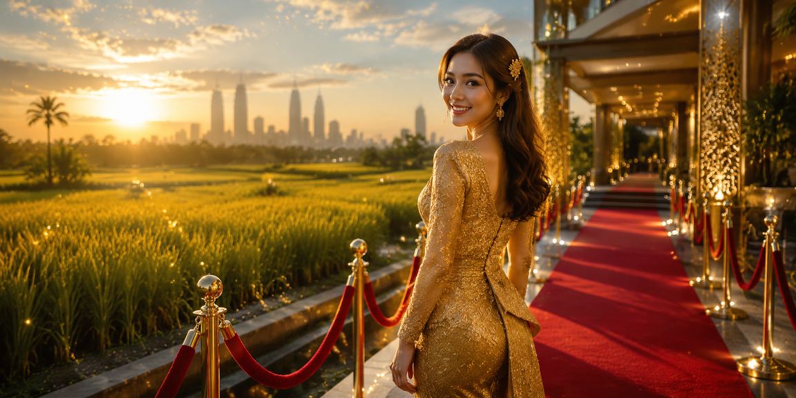 Premium entertainment casino atmosphere in Kedah featuring traditional attire